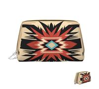 Cosmetic Bag Travel Makeup Bag Waterproof Toiletry Pouch Portable Wide Open Pouch Native American Patterns Makeup Organizer Case Large Capacity Zipper Pouch Toiletry Bag for Women