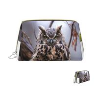 Cosmetic Bag Travel Makeup Bag Waterproof Toiletry Pouch Portable Wide Open Pouch Owl on a Branch Makeup Organizer Case Large Capacity Zipper Pouch Toiletry Bag for Women