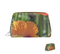 Cosmetic Bag Travel Makeup Bag Waterproof Toiletry Pouch Portable Wide Open Pouch Poppy Flowers Vivid Petals Makeup Organizer Case Large Capacity Zipper Pouch Toiletry Bag for Women