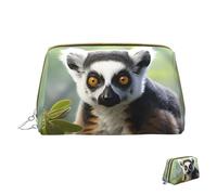 Cosmetic Bag Travel Makeup Bag Waterproof Toiletry Pouch Portable Wide Open Pouch Ringtailed Lemur Makeup Organizer Case Large Capacity Zipper Pouch Toiletry Bag for Women