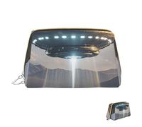 Cosmetic Bag Travel Makeup Bag Waterproof Toiletry Pouch Portable Wide Open Pouch UFO Landing Makeup Organizer Case Large Capacity Zipper Pouch Toiletry Bag for Women