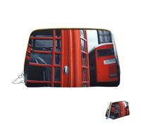 Cosmetic Bag Travel Makeup Bag Waterproof Toiletry Pouch Portable Wide Open Pouch UK Retro London Telephone Makeup Organizer Case Large Capacity Zipper Pouch Toiletry Bag for Women