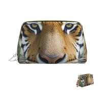 Cosmetic Bag Travel Makeup Bag Waterproof Toiletry Pouch Portable Wide Open Pouch Wild Animals Tiger Makeup Organizer Case Large Capacity Zipper Pouch Toiletry Bag for Women