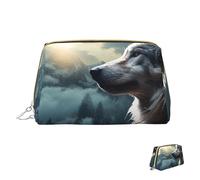 Cosmetic Bag Travel Makeup Bag Waterproof Toiletry Pouch Portable Wide Open Pouch Wolf at Night Makeup Organizer Case Large Capacity Zipper Pouch Toiletry Bag for Women