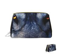 Cosmetic Bag Travel Makeup Bag Waterproof Toiletry Pouch Portable Wide Open Pouch Wolf Eyes Makeup Organizer Case Large Capacity Zipper Pouch Toiletry Bag for Women