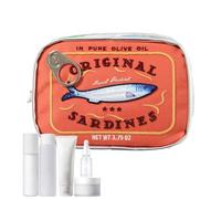 Cosmetic Bag - Travel Toiletry Bag Organizer Accessories with Funny Sardine Canning Design Storage Bag Made of Durable Material Handmade Style Premium Tool for Home, orange, Siehe Beschreibung, See