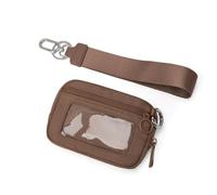 Cosmetic Bag Wallet RFID Compact Wallets Women Design-by Carry All Outdoor Wristlet Wallet Zipper Coin Pocket Purse Makeup Bag Halloween Vanity Cases(Caramel)