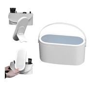 Cosmetic Bag with Illuminated Mirror, Make Up Bag with Removable, Use Alone, LED Light Mirror, Portable Travel Cosmetic Case, Makeup Bag Organiser, Gift for Women, White, 24,2 x 12,7 x 12,5 cm