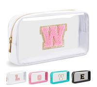 Cosmetic Bags Clear Makeup Bag Organizer Travel Essentials Gifts for Women Girlfriend Teen Mom Teacher Brithday Mothers Day Gifts A-Z Personalized Bag