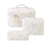 Cosmetic Bags Floral Pattern Makeup Bag Set 3 Counts Large Capacity Travel Cosmetic Bags Zipper Versatile Make-up Organizer Pouches with Zip(Color4)