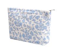 Cosmetic Bags for Women - Corduroy Cosmetic Bag Aesthetic Women Handbags Purses Makeup Organizer Storage Makeup Bag Girls Case Bags, Flowers-Orchid, Cosmetic Bags for Women Makeup Bag Large Capacity