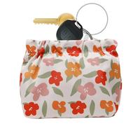 Cosmetic Bags for Women Small,Makeup Storage Case with Flower Pattern - Small Cosmetic Bags, Toiletry Bag for Purse, Waterproof, Elastic Design for Travel, Daily Life, Holds