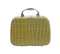 Cosmetic Bags Luxury PU Cosmetic Case for Woman Professional Makeup Bags Travel Organizer Case Beauty Necessary Make up Storage Beautician Box(Green M)