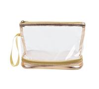 Cosmetic Bags | Makeup Bag | Mesh Bags | Double Section Beauty Pouch, Waterproof Cosmetic Travel Bag, See Through Makeup Case, Transparent Toiletry Organizer, Multifunctional Makeup Pouch for Women