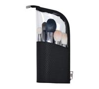 Cosmetic Brush Bag, Makeup Brush Holder, Portable Clear Organizer Pouch with Zipper, Travel Makeup Organizer with Transparent Material, Vanity Luggage Beauty Accessory for Men Women