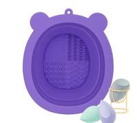 Cosmetic Brush Cleaner, Bear Shape Cosmetic Brushes Holder Cleaning Tool, Portable Makeup Brush Cleaner Mat, Silicone Makeup Brush Cleaning Pad for Makeup Brushes, Cleaning