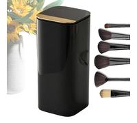 Cosmetic Brush Holder,Automatic Lifting Cosmetic Brush Holder | Four Grid Storage Organizer Make up Brush Organizer with Lid, Cosmetic Tools Organizer