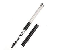 Cosmetic Brush Roll Cosmetic Applicator Makeup Brush Tool Wand Reusable Eyelash Pen Spooler Brush at Home Salon Blow Out (Black, One Size)