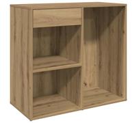 Cosmetic Cabinet Artisan Oak Wood Material 80 x 40 x 75 cm with Drawers and Compartments Modern Storage Sideboard for Bedroom Living Room Hallway Organiser System