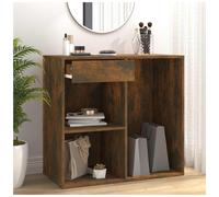 Cosmetic Cabinet Smoked Oak 80x40x75 cm Engineered Wood 1 Drawer Storage Modern