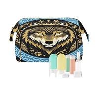 Cosmetic Case Storage Bag Wolf Norse Myths Nordic Essentials Jewelry pouching for Cosmetic Organizer