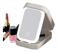 Cosmetic Case With LED Mirror - Makeup Organizer With Mirror Cosmetic Holder Lighted LED,Dustproof Makeup Bag Storage Box For Outing Travel Tour