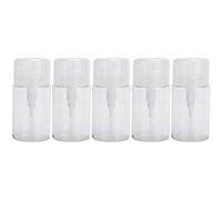 Cosmetic Empty Bottle Travel Refillable Bottles 5Pcs 100ml Leakproof Press Pump Liquid Containers For Toner Makeup Remover PETG PP Material Household Travel Use