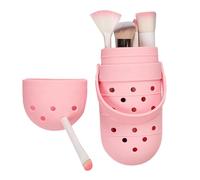 Cosmetic Face Brush Holder, Make Up Brush Bag, Hole Shoe Shape, Soft Silicone, Portable Brush Holder, Make Up Bag Storage Case for Travel Making, Storage shelf, see description, See description