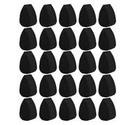 Cosmetic Foam Face Sponges 25 Pack Black Teardrop Paint for Makeup Application, Face Art Supplies, Parties, Booths, and Practice Foam Wedges
