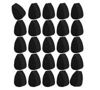 Cosmetic Foam Face Sponges 25 Pack Black Teardrop Paint for Makeup Application, Face Art Supplies, Parties, Booths, and Practice Body Paint Foam