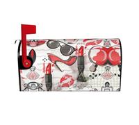 Cosmetic Lipstick Perfume Art Magnetic Mailbox Cover Mailbox Protector Letter Box Flap Easy Install No Tools 21x18 In