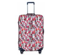 Cosmetic Lipstick Perfume Art Print Decorative Travel Luggage Cover Concealed Zipper Suitcases Anti Scratch Dustproof, White, Small
