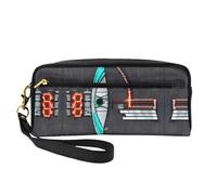 Cosmetic Makeup Bag â€“ Darts arrows Print Leather Small Makeup Bag for Travel, Toiletry Organizer with Zipper Pouch, Black, One Size