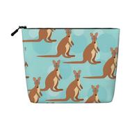 Cosmetic Makeup Bag – Funny for Kangaroo Zoo Print Fake Hemp Travel Toiletry Organizer, One Pack for Multiple Uses, Daily Storage