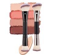 Cosmetic Makeup Brush | Pin Eye Shadow Powder Double Ended Blending Brush Women Beauty Powder Blending Brush for Liquid, Concealer, Cream, Blush