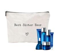 Cosmetic Makeup Organizer Bag - Large Capacity Travel Toiletry Bag Funny Quote Gift for Best Sister Ever Hygienic Waterproof Portable | King, Best Sister Ever, Please refer to the description, Please