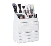 Cosmetic organiser with drawers Acrylic Makeup Holder 22 Compartments 3 Pieces
