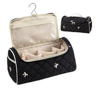 Cosmetic Organizer - Beauty Instrument Storage Wrap, Padded Curling Iron Transport Holder, Multi Compartment Grooming Accessory Kit, Ideal for Camping Events and Weekend Holiday Trips
