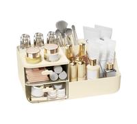 Cosmetic Organizer Cosmetic Storage Box Cosmetic Organizer with Drawers - Makeup Organizer Pen Holder for Office Cosmetic Organizer Lives, light yellow, Se référer au descriptif, See description