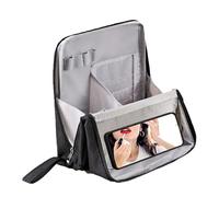 Cosmetic Organizer - Portable Makeup Box, Vertical Bag | Oxford Fabric Travel Makeup Holder with Pockets, Waterproof Beauty Storage for Care Supplies, Black, Consulte la descripción, See description