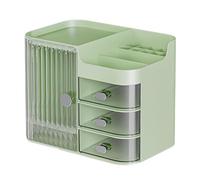 Cosmetic Organizer with Drawers | Transparent Cosmetics Desk Organizer with Drawers | Women Multi-Compartment Cosmetic Container for Mascara, Hair Clips, Eyebrows, green1, Se référer au descriptif