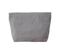 Cosmetic Organizers Bag, Waterproof, Secure, Black and White STRI | Secure Zippers Design for Daily Use, Compactly Size for Easy Carrying of Beauty Products and Accessories