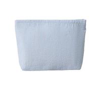 Cosmetic Organizers Bag, Waterproof, Secure, Light Blue Stripes | Secure Zippers Design for Daily Use, Compactly Size for Easy Carrying of Beauty Products and Accessories