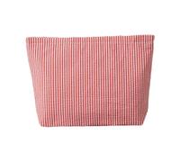Cosmetic Organizers Bag, Waterproof, Secure, Red and White Stripe | Secure Zippers Design for Daily Use, Compactly Size for Easy Carrying of Beauty Products and Accessories