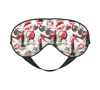 Cosmetic Perfume Art Print Breathable Full-Cover Eye Mask Stylish Adjustable Nap Night Restful Environment