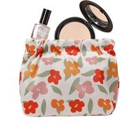 Cosmetic Pouch for Purse | Lightweight Makeup Organizer with Flower Pattern | Small Cosmetic Bags, Toiletry Bag for Purse, Waterproof, Elastic Design for Travel, Daily Life, Holds