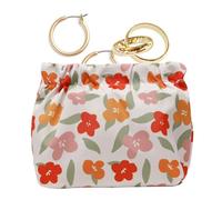 Cosmetic Pouch for Purse | Makeup Storage Case with Flower Pattern,Small Cosmetic Bags, Toiletry Bag for Purse, Waterproof, Elastic Design for Travel, Daily Life, Holds
