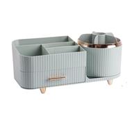 Cosmetic - Pro | Rotating Rack - De Maquillage Pivotant Avec Tiroirs Pour Pinceaux Et Rouges À Lèvres | Organizador De Cosméticos | Portatrucco | 2026 Pro | White, hellgrün