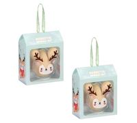 Cosmetic Sponge Set - Reindeer - Pack of 2 - Apply Make Up in No Time This Festive Season - With Different Edges and Shapes to the Sponge, You Can Use It to Run Along the Contours of Your Face
