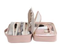 Cosmetic Storage Bag-Large Capacity Travel Makeup Organizer Case Portable Toiletry Bag Multi-Compartment Cosmetic for Brushes Eyeliner | Ca, pink, riferimento alla descrizione, Please refer to